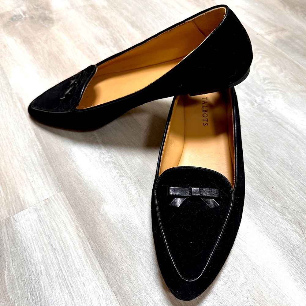 Soft suede slip ons
